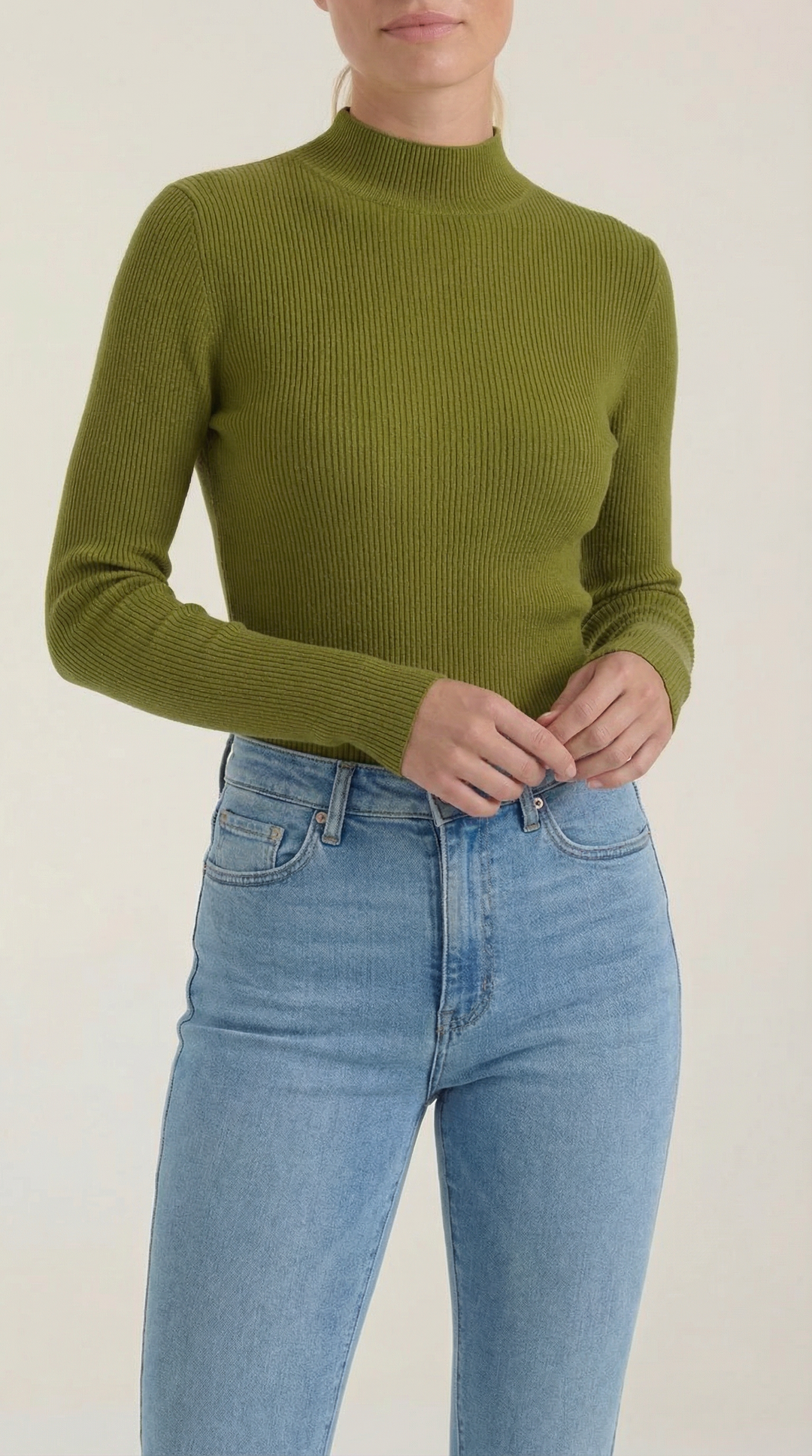Constance Katoenen Turtleneck Top