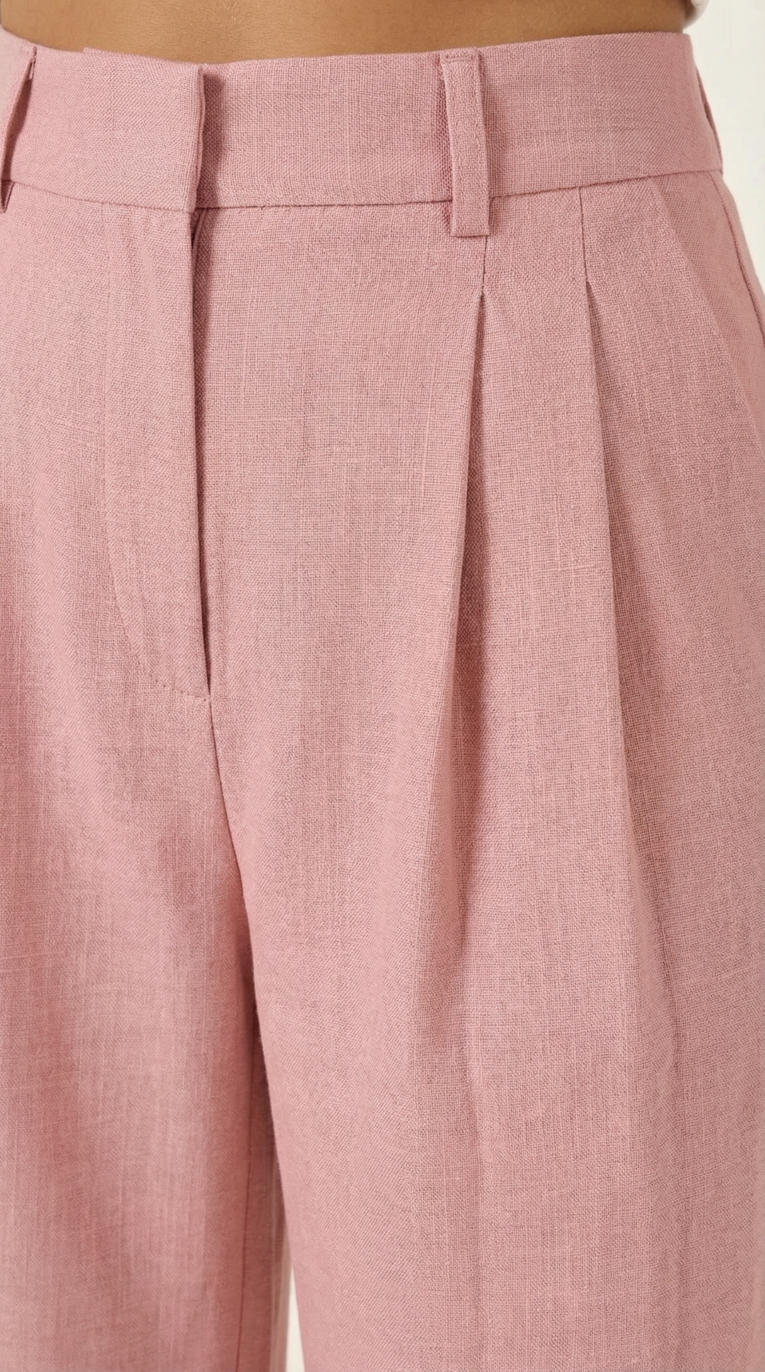 Courtney Hoge Taille Plissé Broek