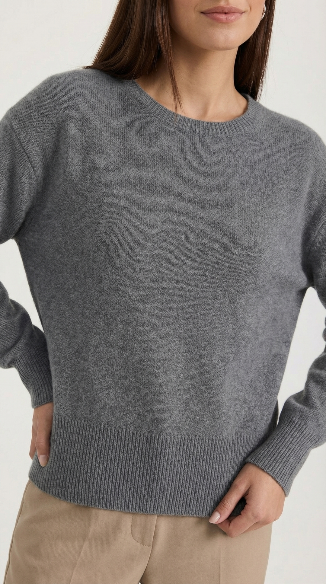 Kristallen Fitted Brei Sweater
