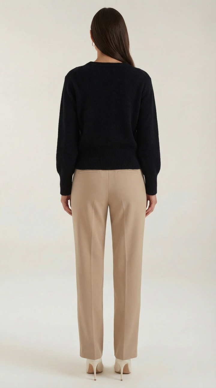 Kristallen Fitted Brei Sweater