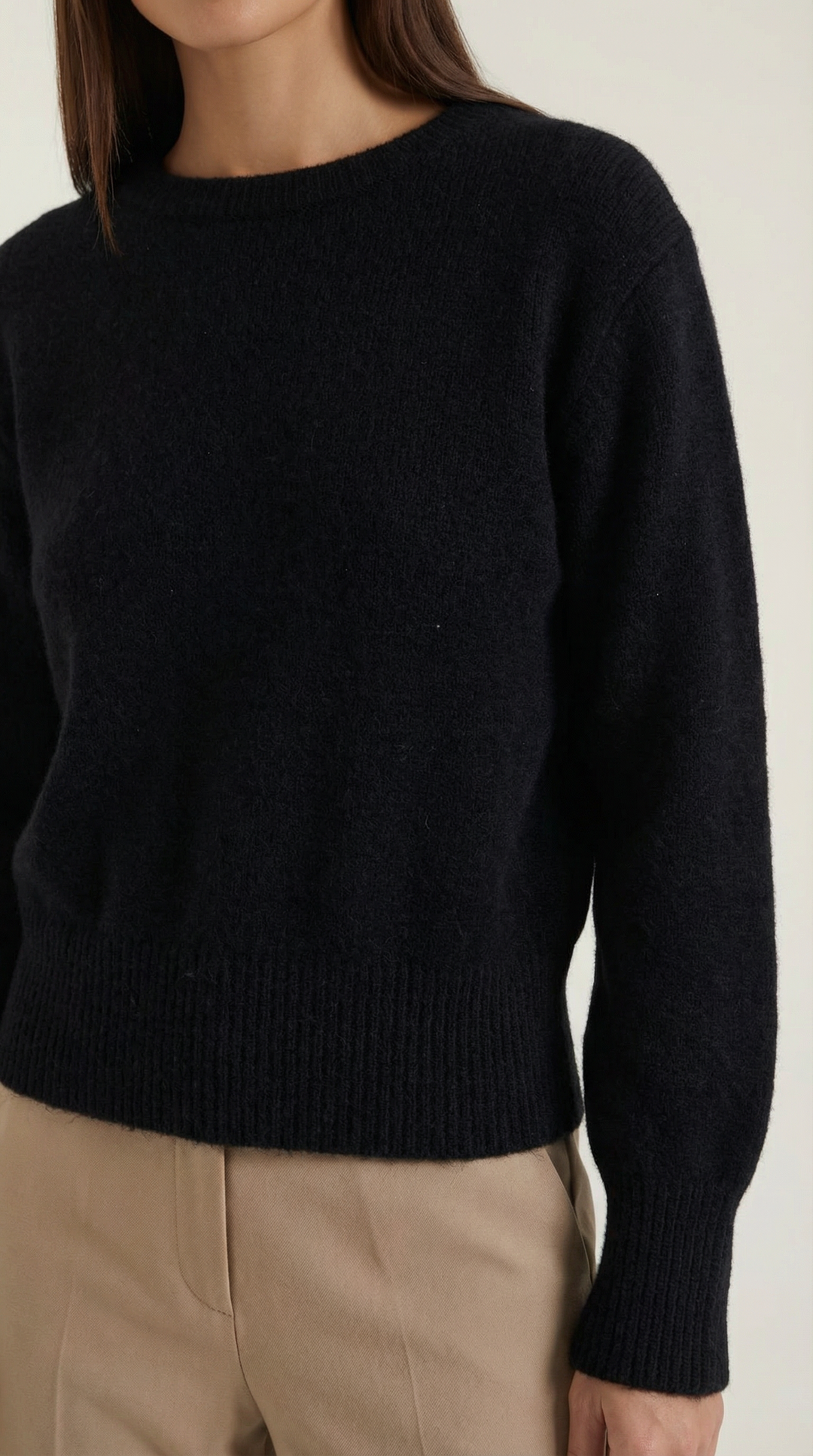 Kristallen gebreide fitted trui