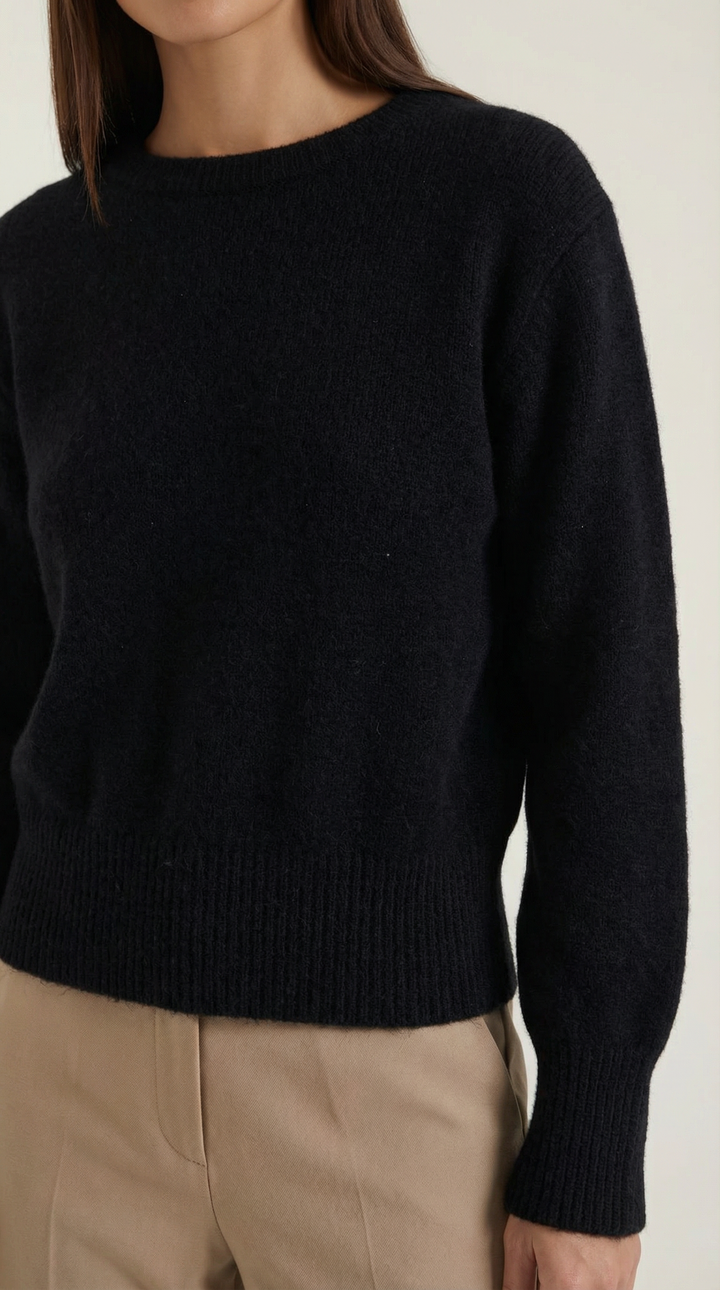 Kristallen gebreide fitted trui