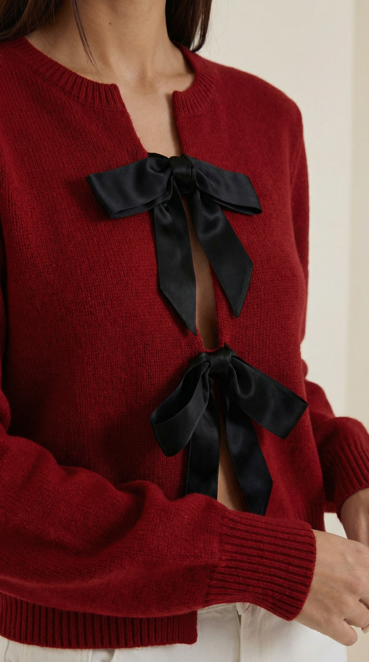 Cynthia Gebreide Trui met Strikdetail