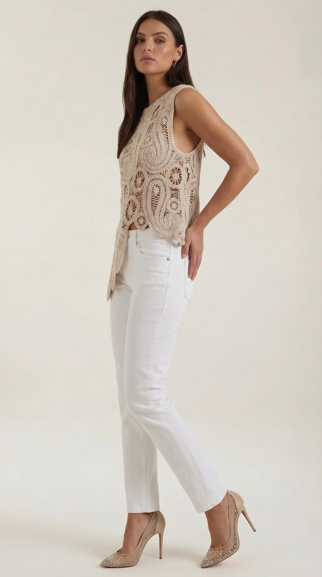Delia Asymmetrische Blouse met Kantdetails