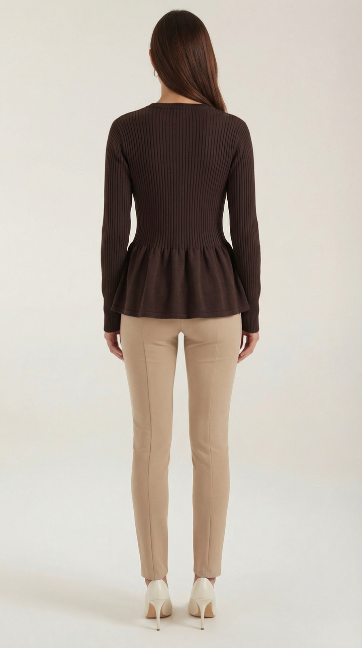 Diana Gerimpelde Knopen Cardigan