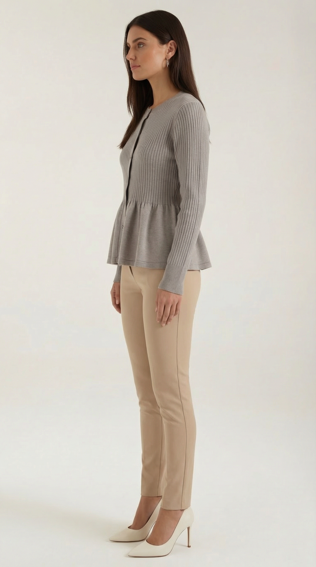 Diana Gerimpelde Knopen Cardigan