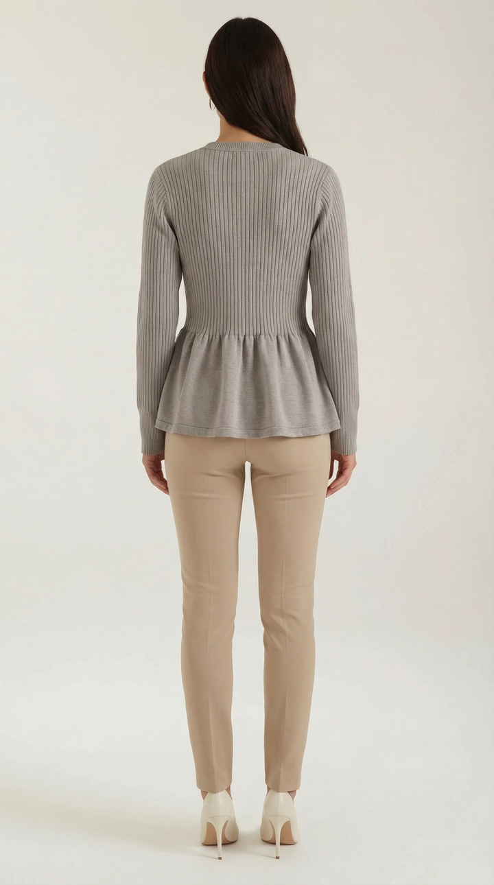 Diana Gerimpelde Knopen Cardigan