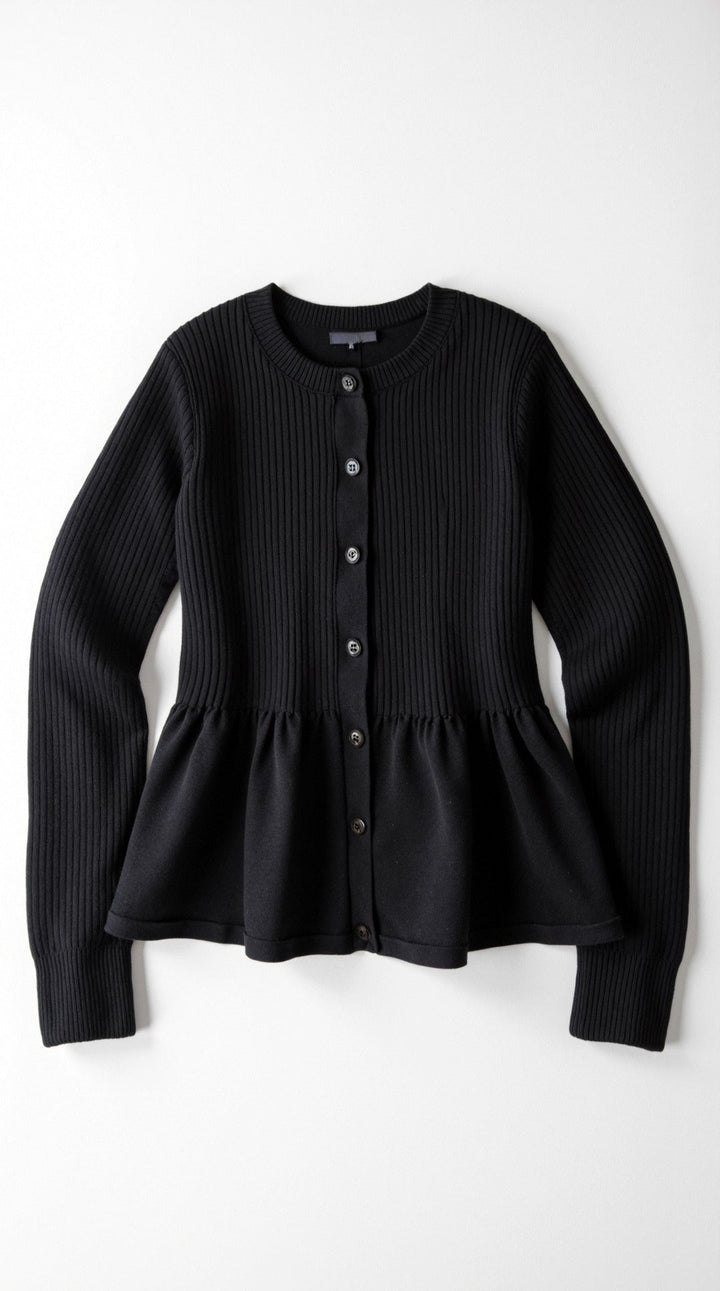 Diana Gerimpelde Knopen Cardigan