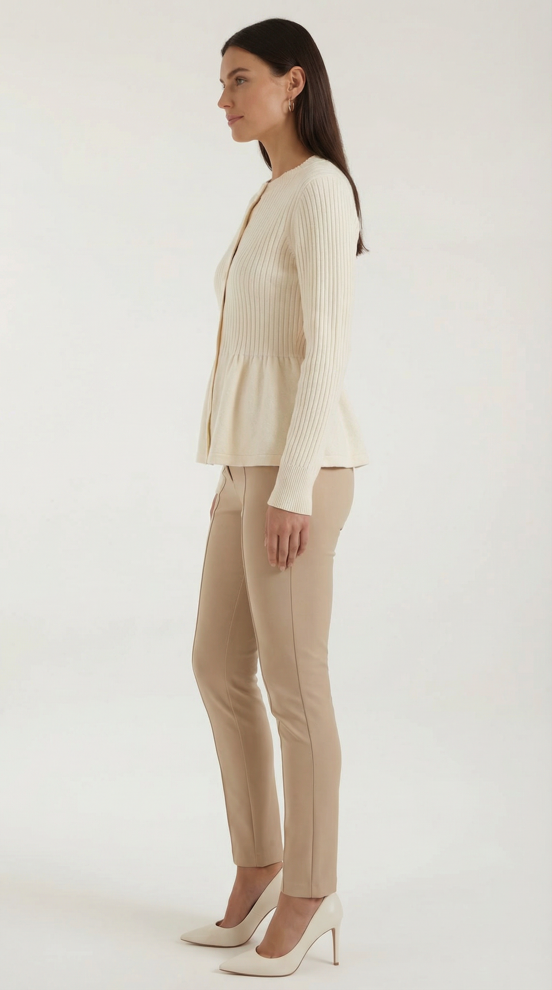 Diana Gerimpelde Knopen Cardigan