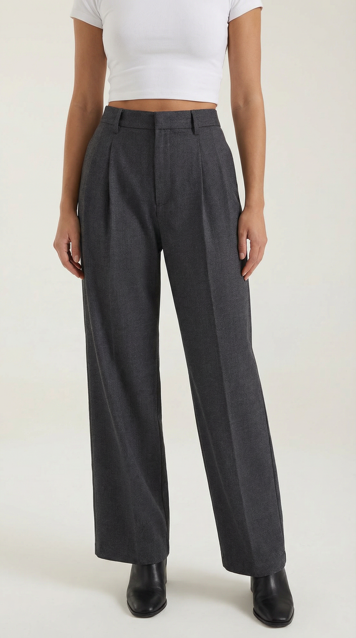 Dorothy Geplooide Rechte Broek