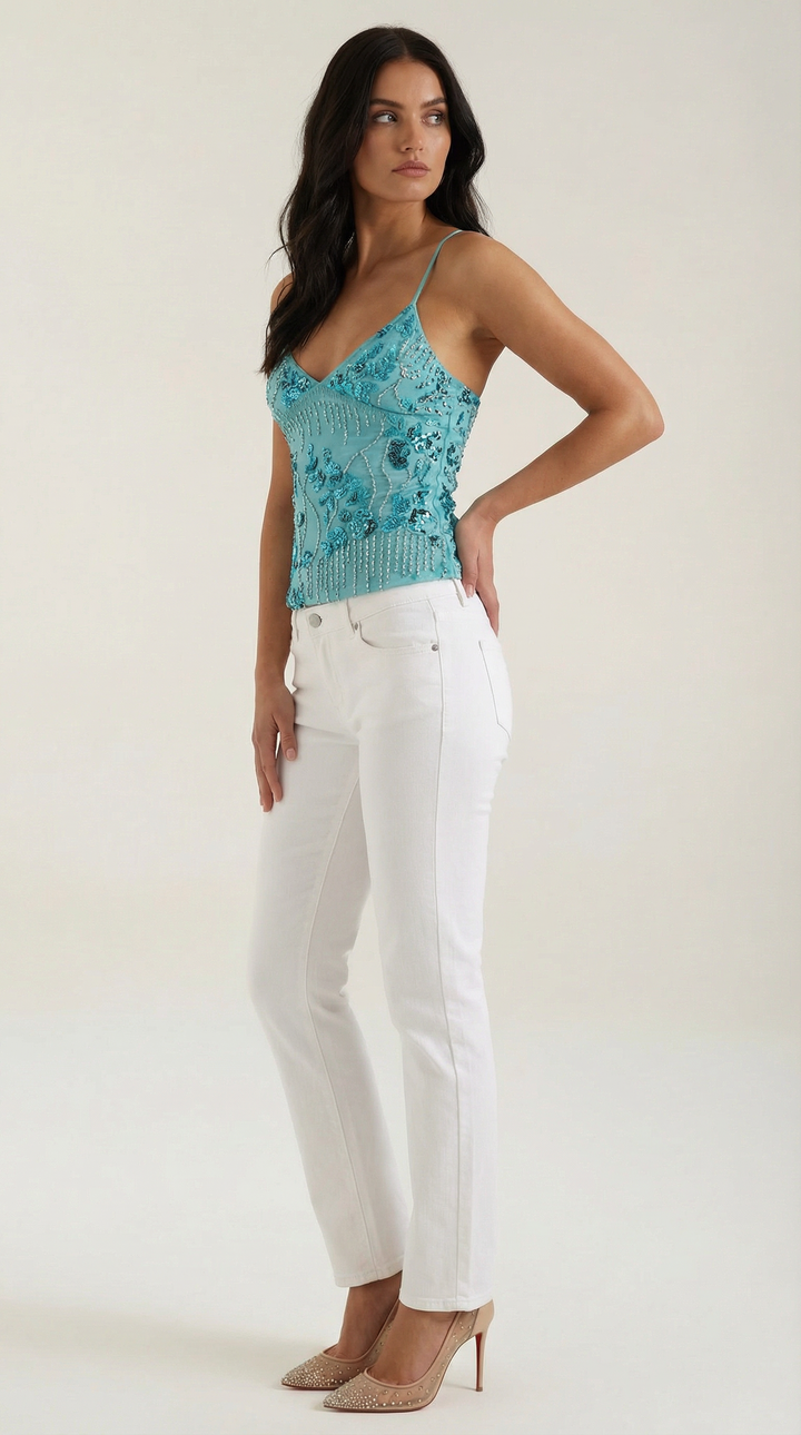 Dottie Sequin Nachthemd - Elegante Stijl