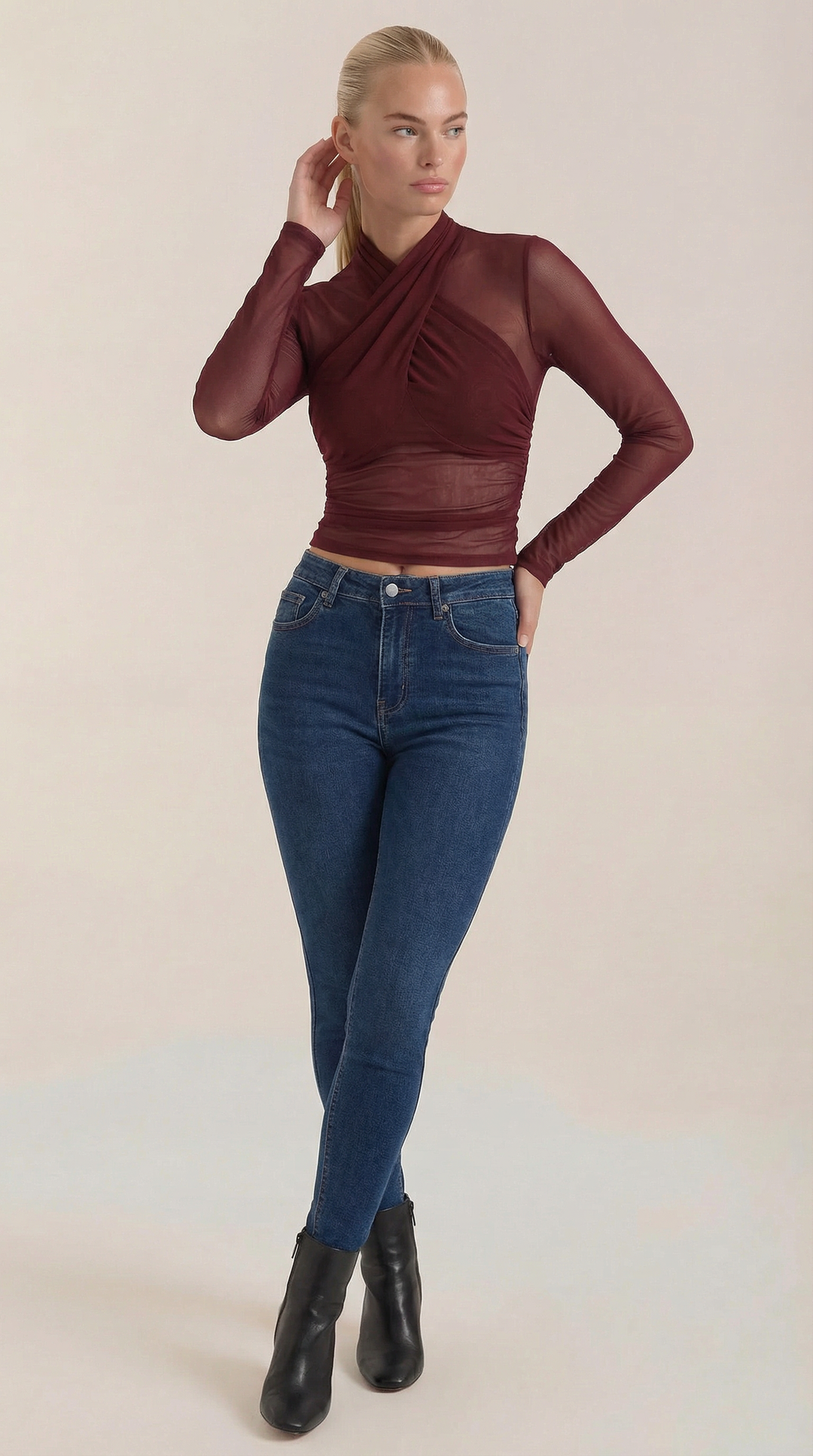 Georgia Sheer Mesh Top