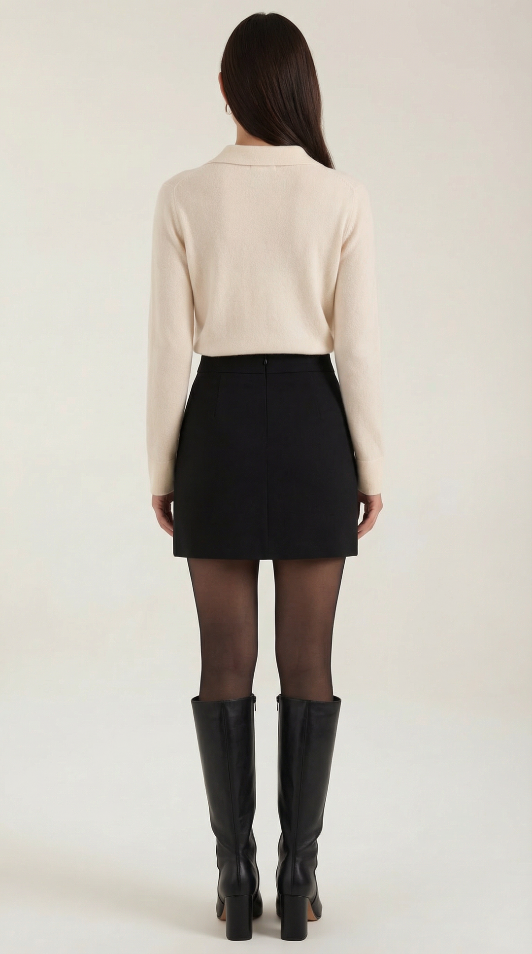 Gladys gebreide cardigan met kraag en knopen