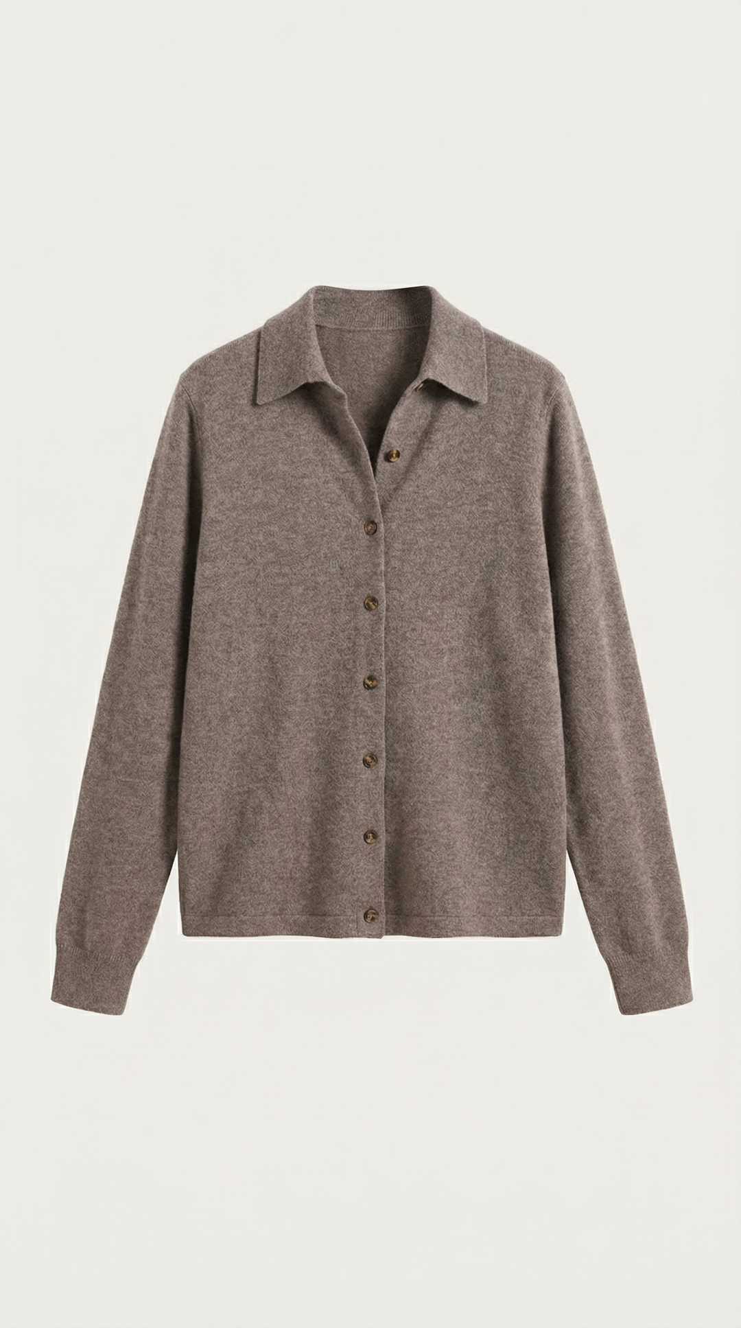Gladys gebreide cardigan met kraag en knopen