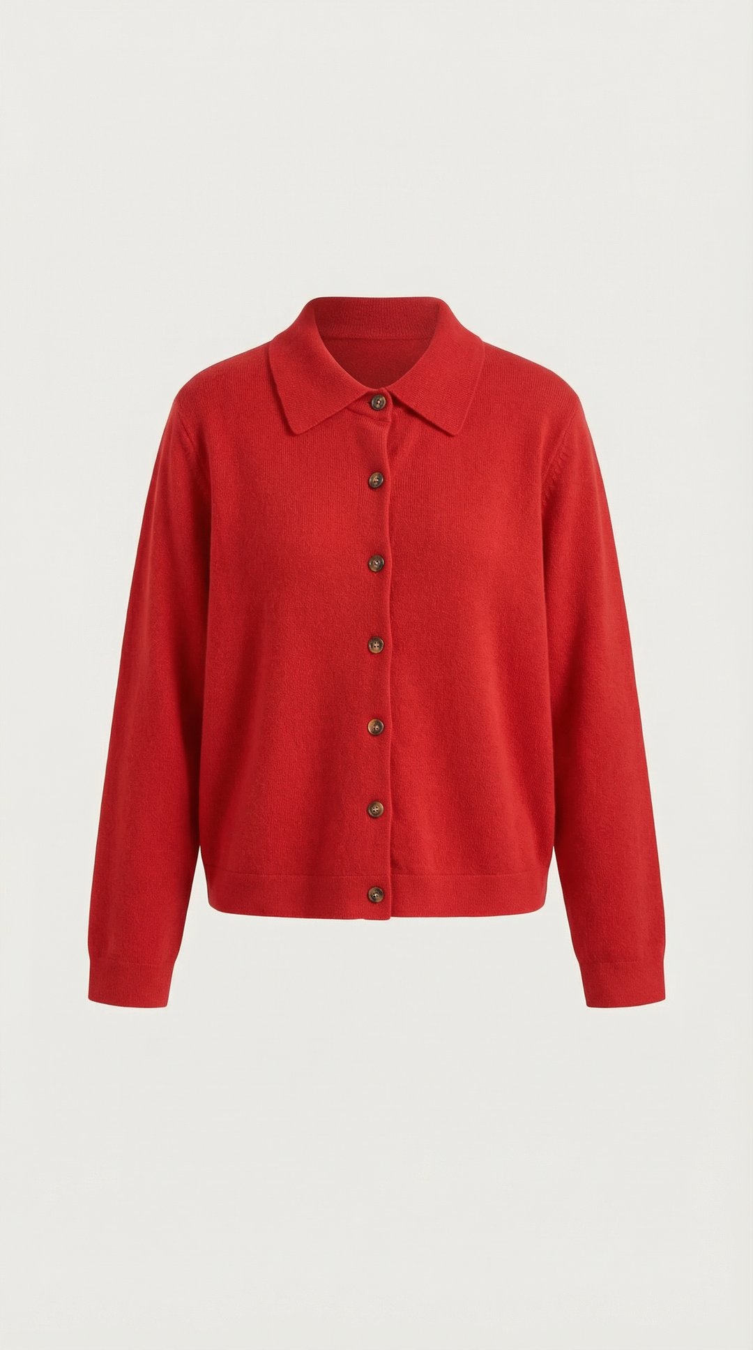 Gladys gebreide cardigan met kraag en knopen