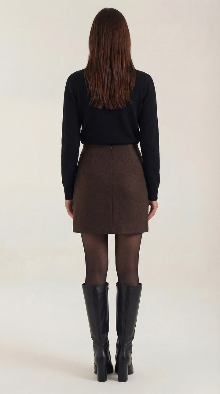Gladys gebreide cardigan met kraag en knopen