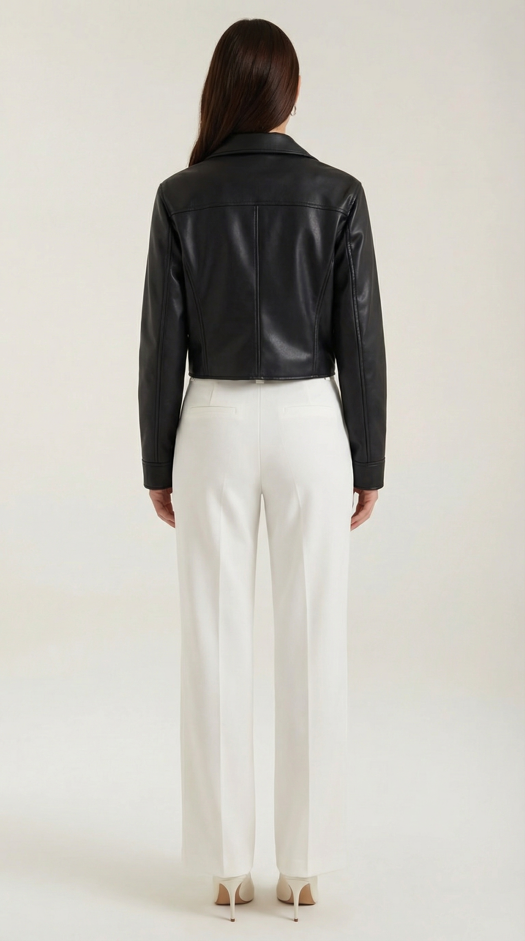 Heather Nepleather Cropped Jacket