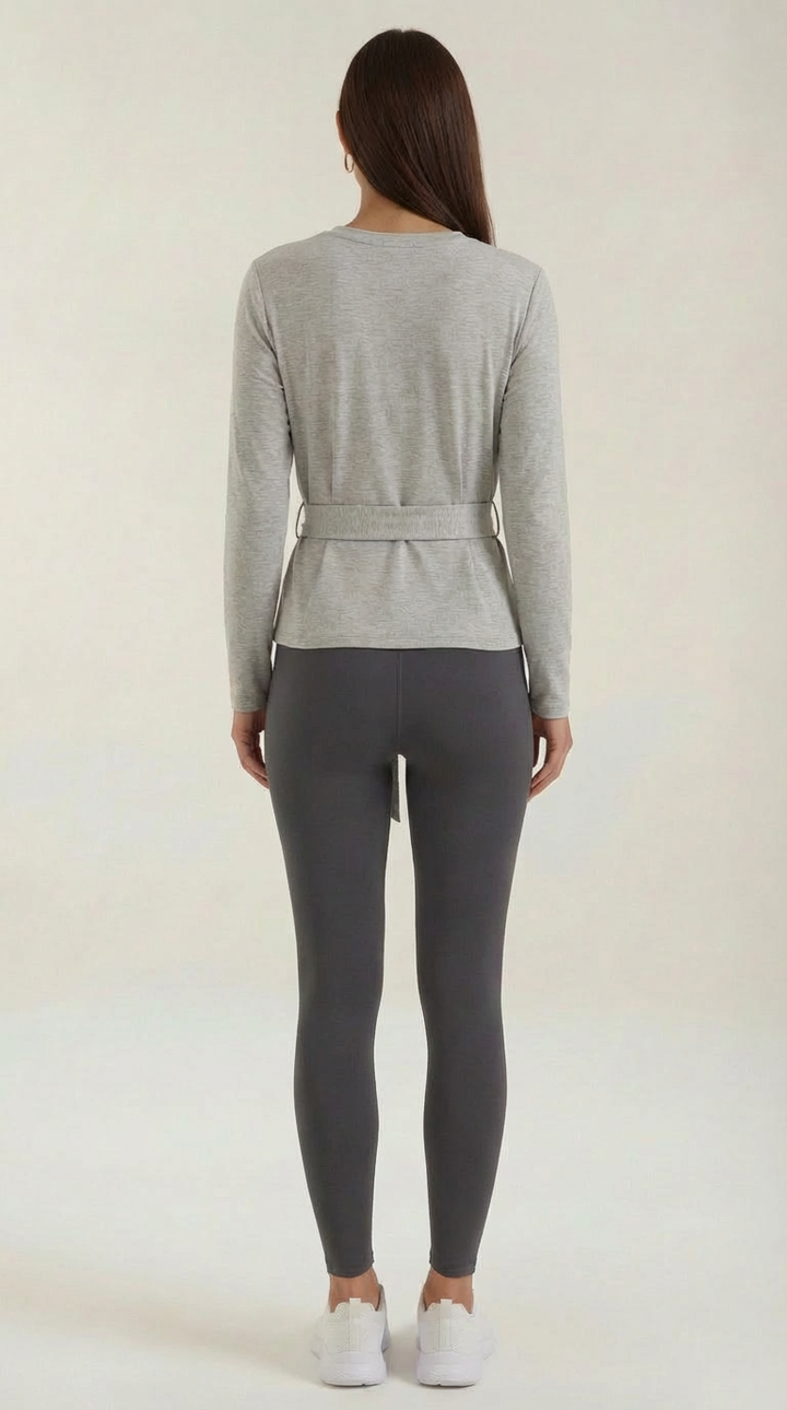 Holly Lange Mouw Knoop Detail Top
