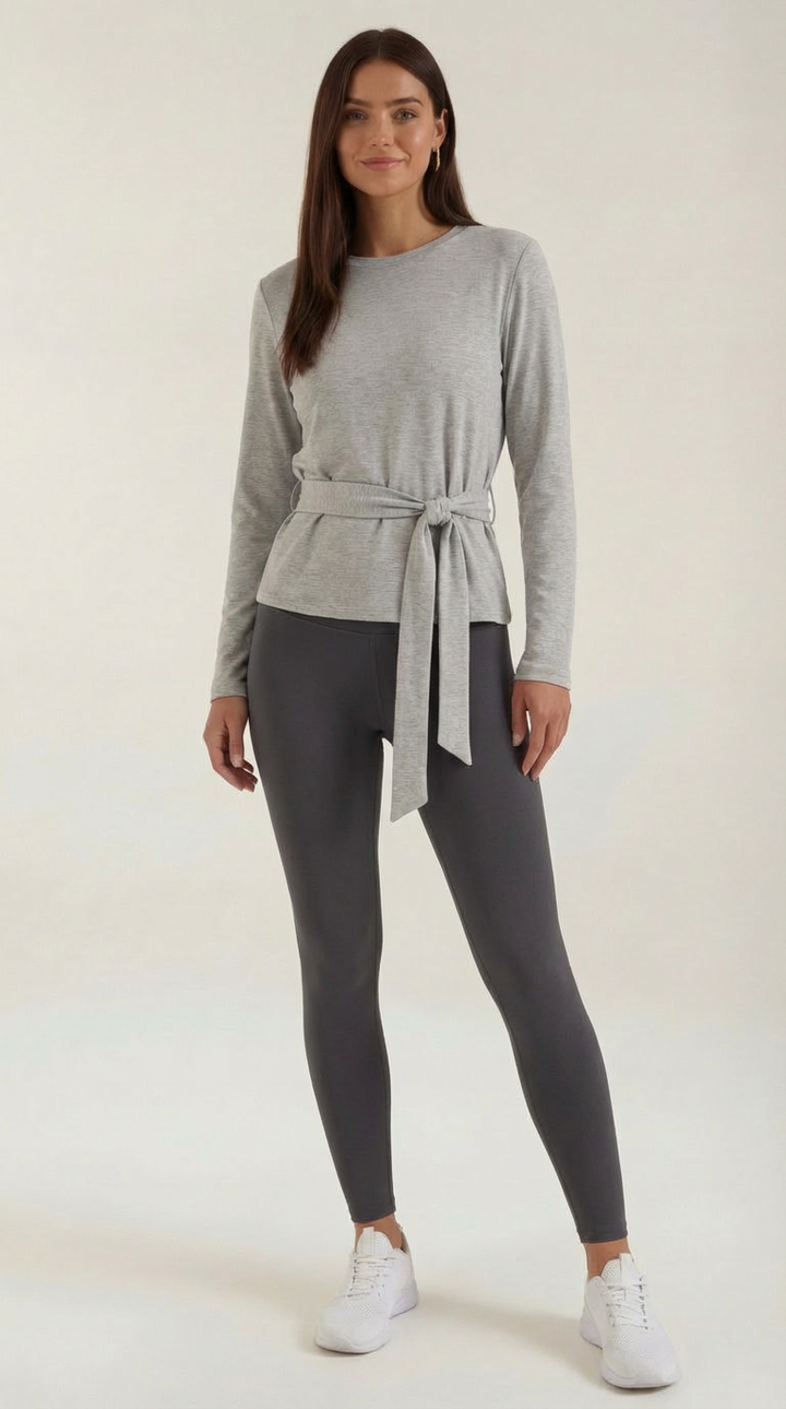 Holly Lange Mouw Knoop Detail Top