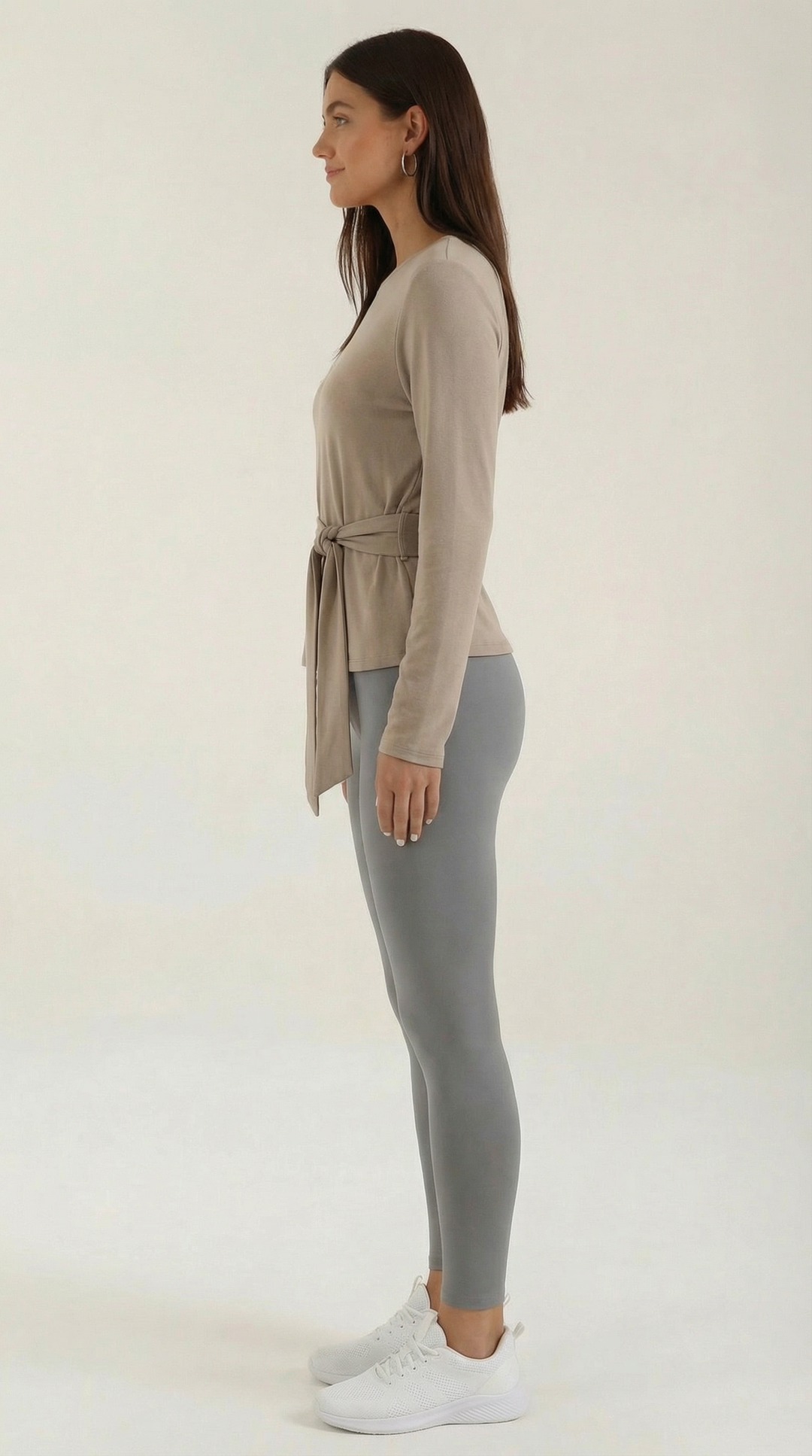 Holly Lange Mouw Knoop Detail Top