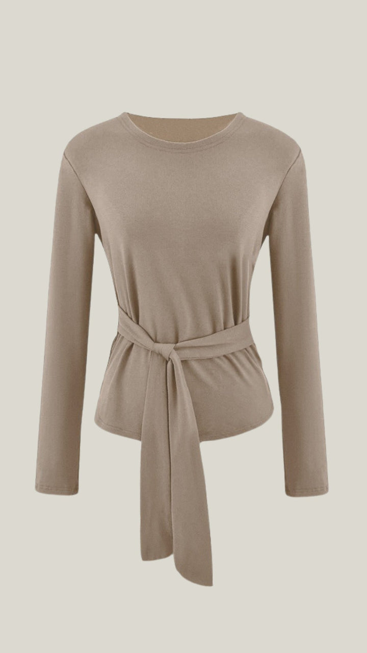 Holly Lange Mouw Knoop Detail Top