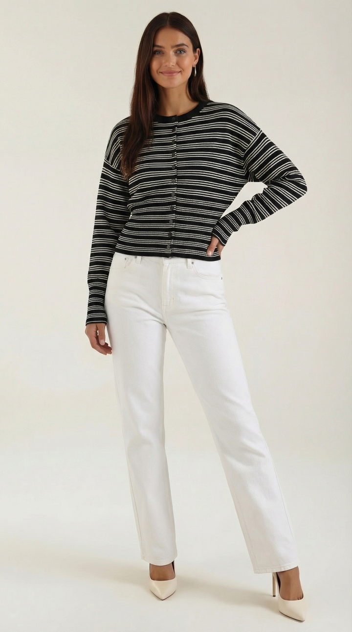 Gestreepte Cardigan Ida