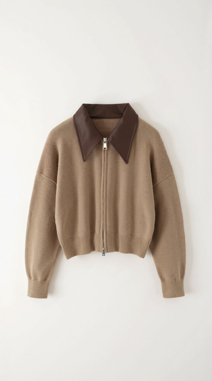 Irene Gebreide Korte Mouwen Polo Shirt
