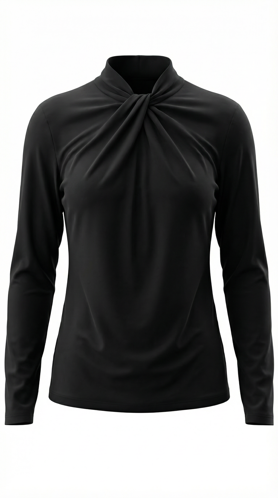 Jamie mock-neck blouse met strik
