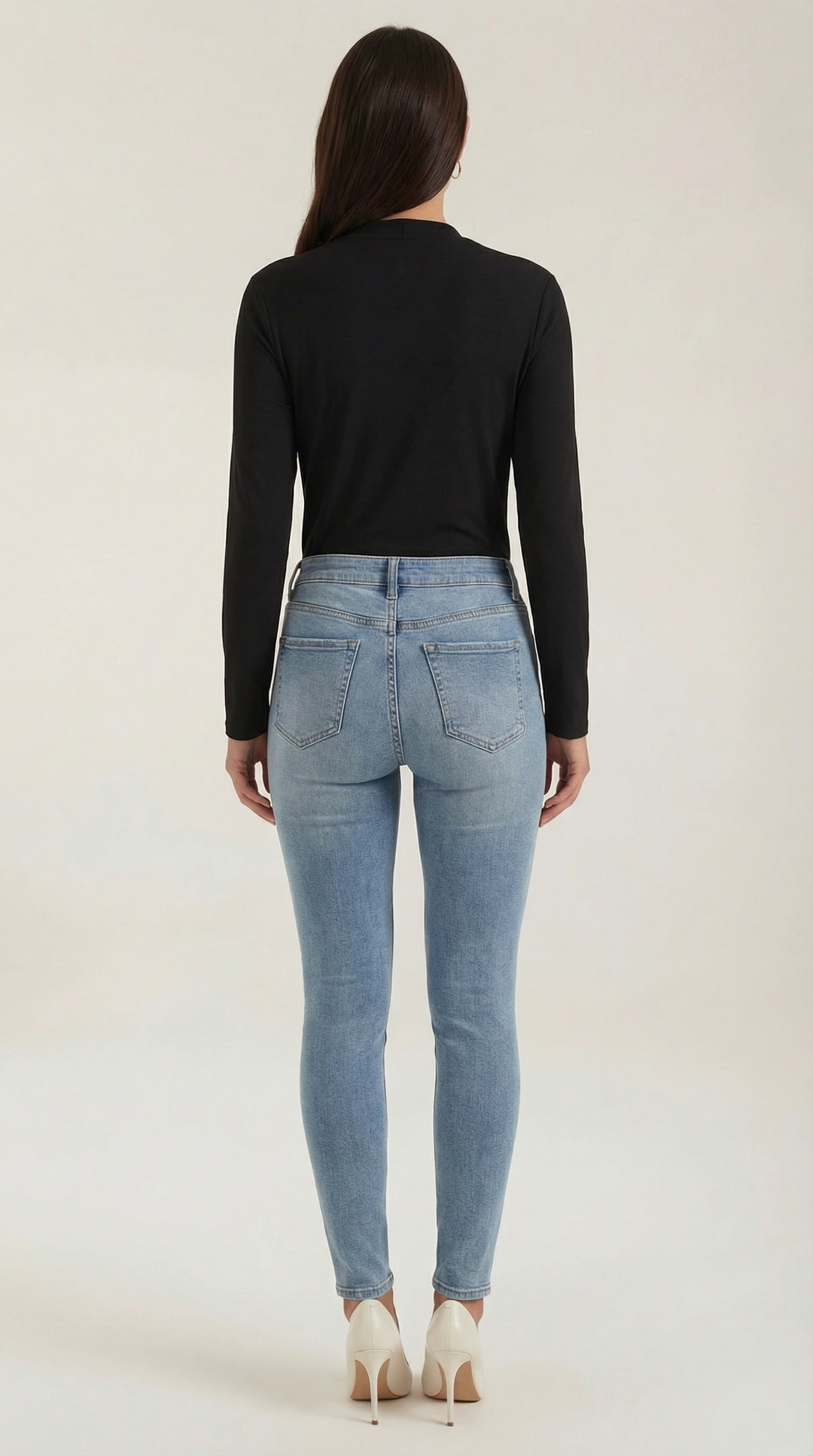 Jamie mock-neck blouse met strik