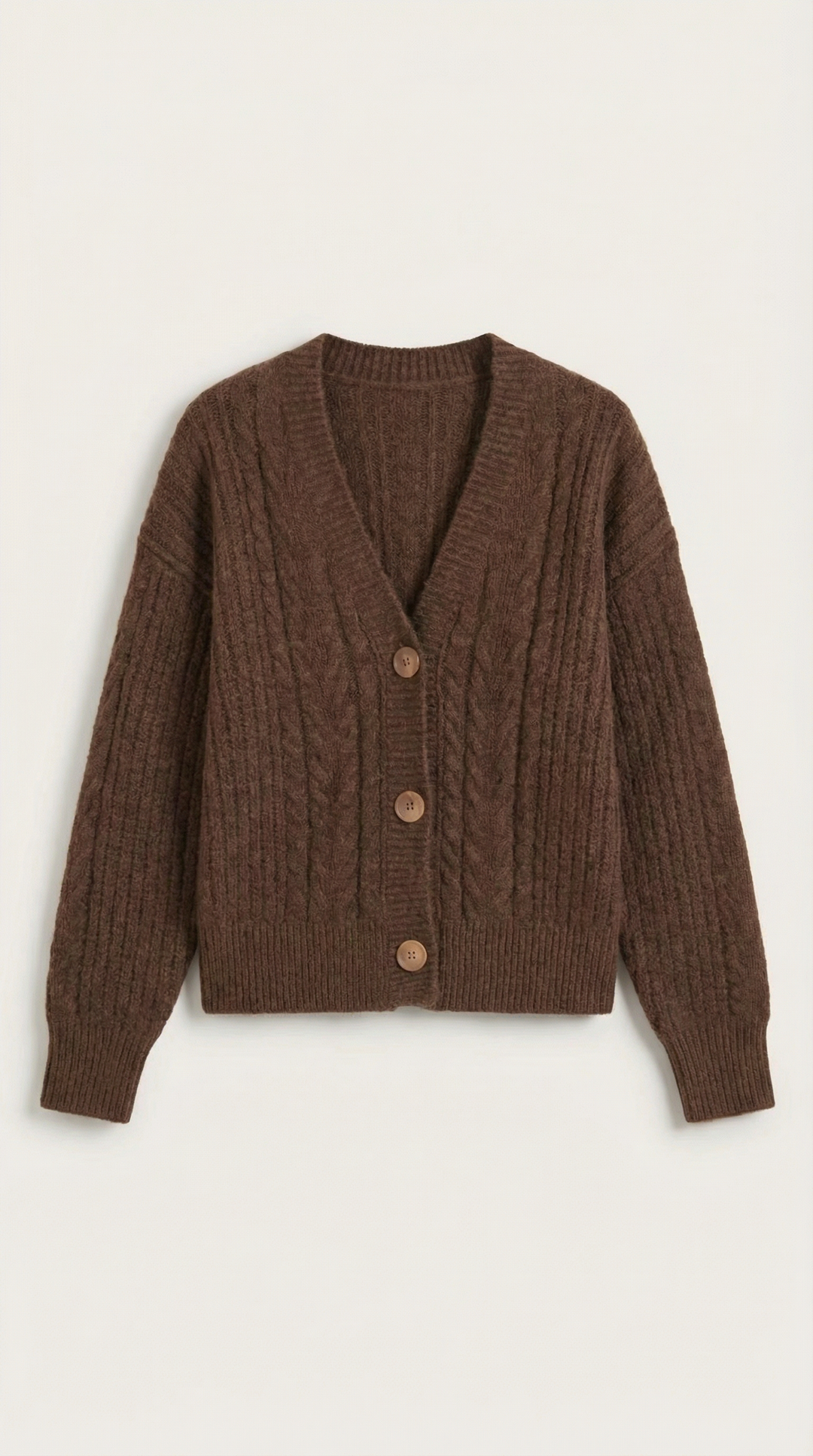 'Janet' Oversized Kabelgebreide Trui