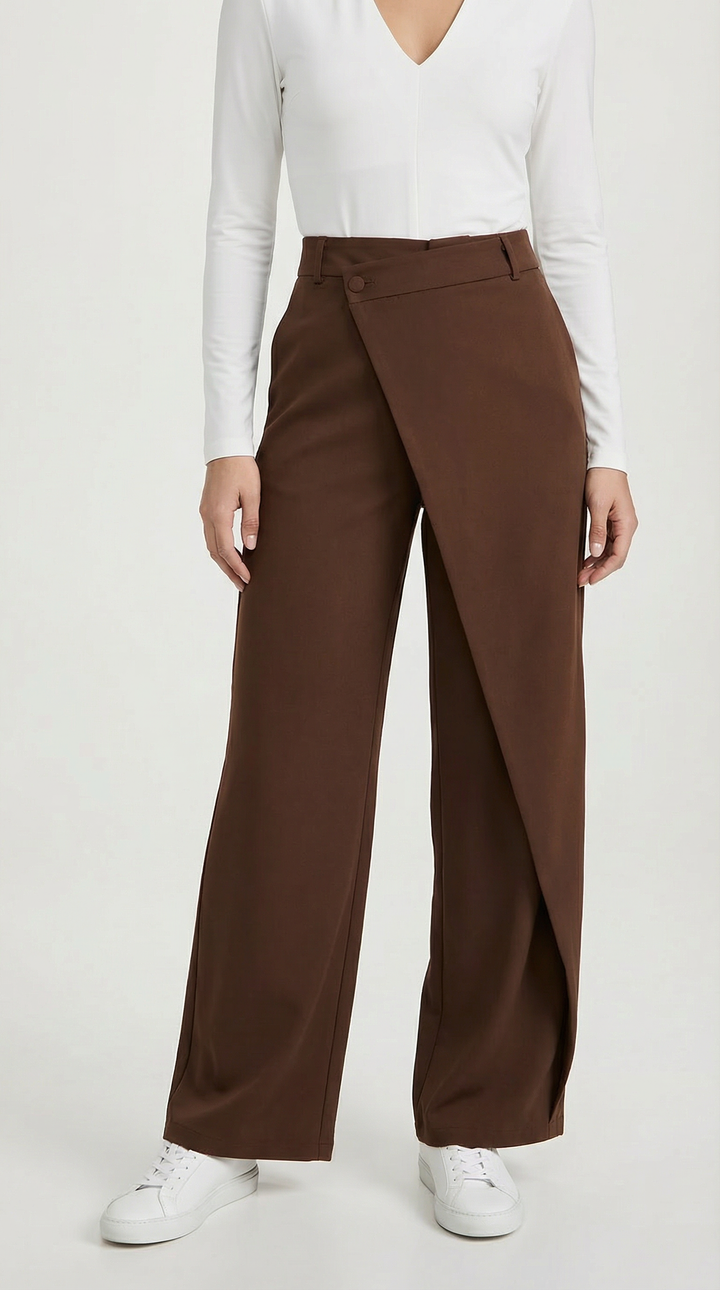 Asymmetrische Denim Broek