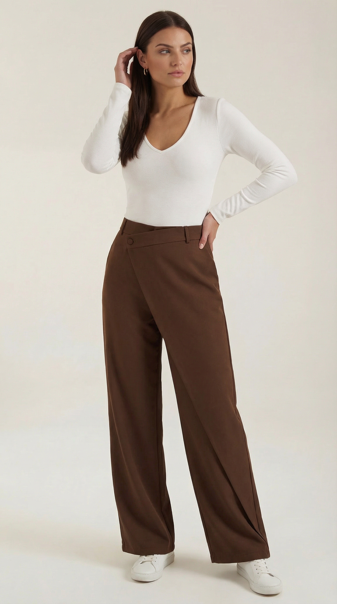 Asymmetrische Denim Broek