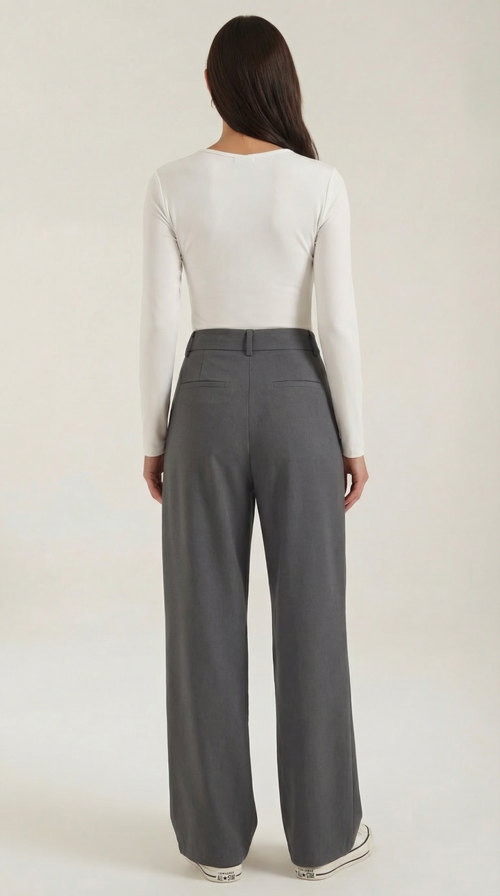 Asymmetrische Denim Broek