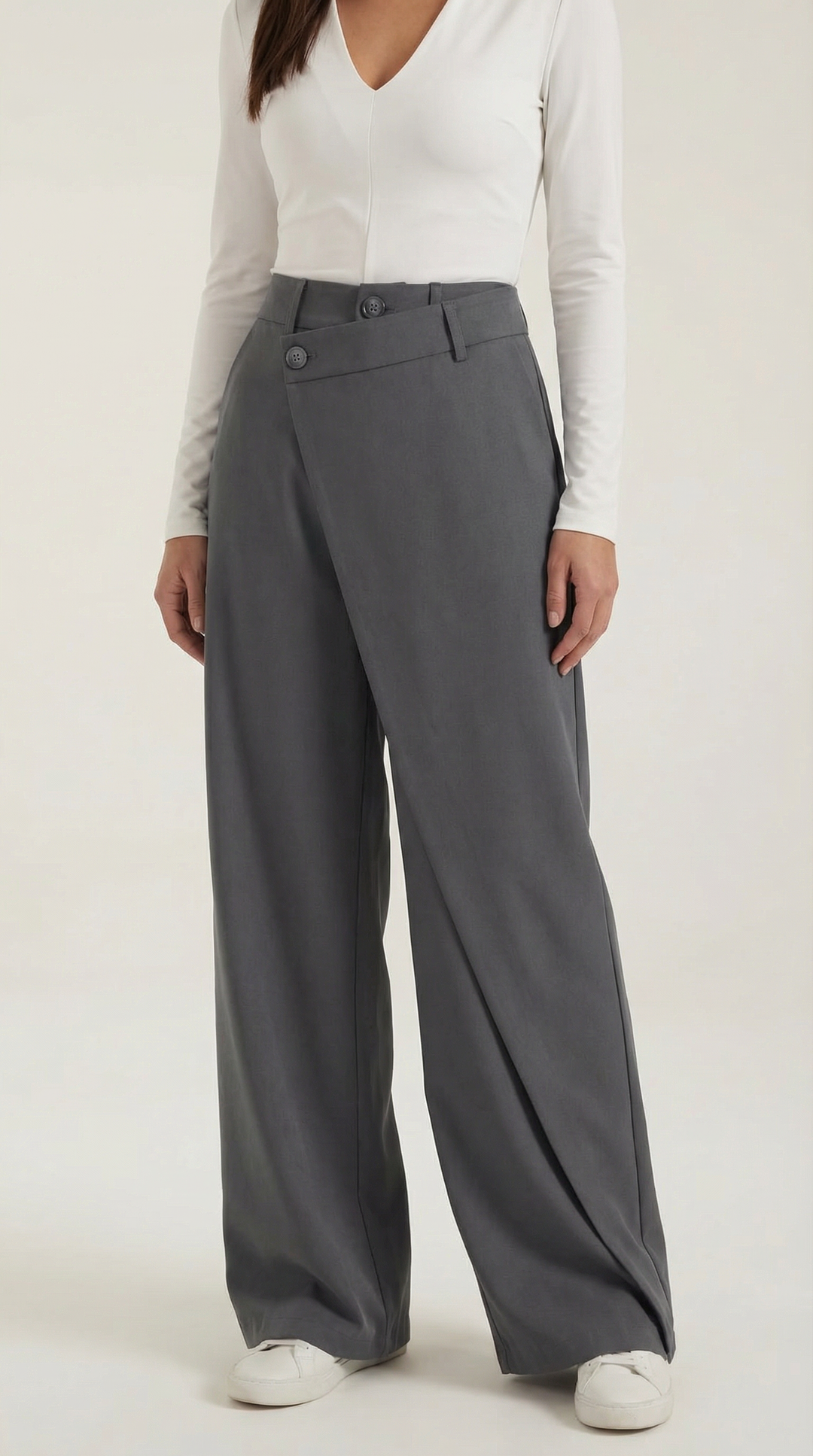 Asymmetrische Denim Broek