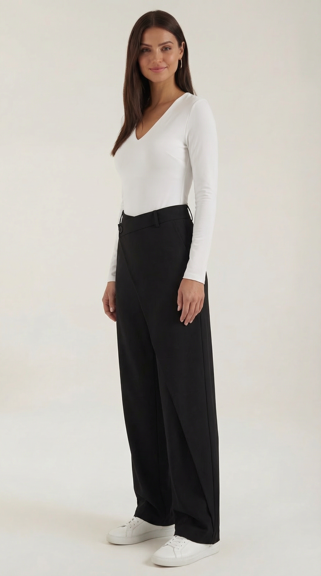 Asymmetrische Denim Broek