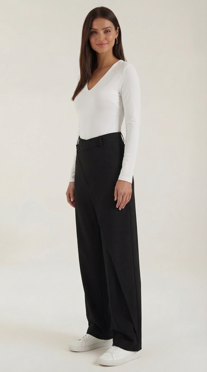 Asymmetrische Denim Broek
