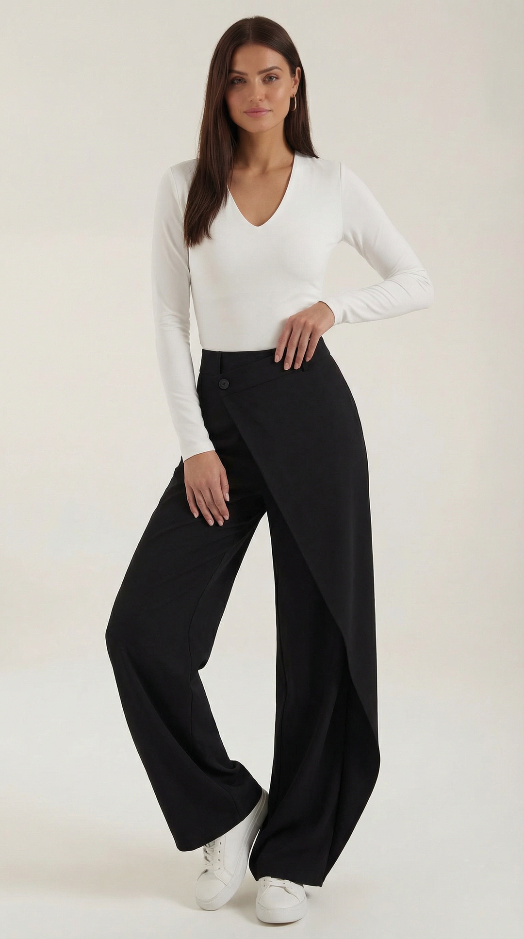 Asymmetrische Denim Broek