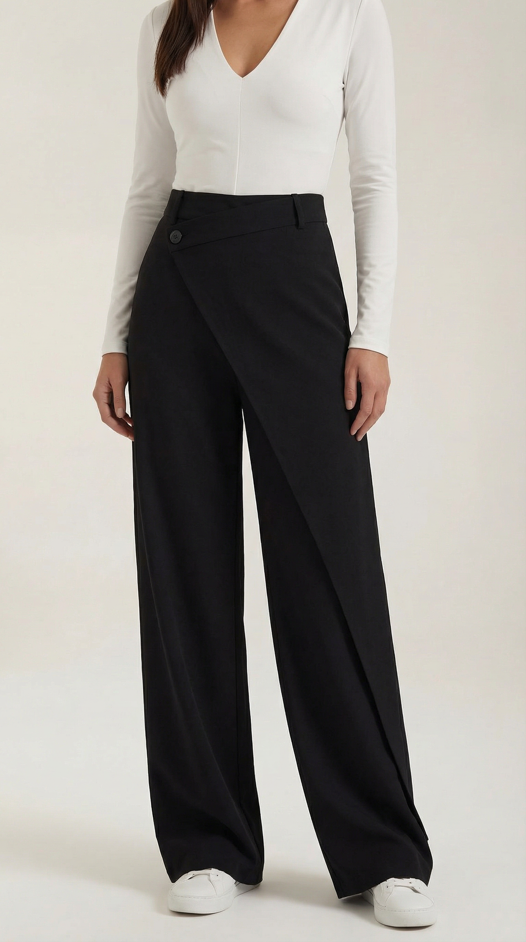 Asymmetrische Denim Broek
