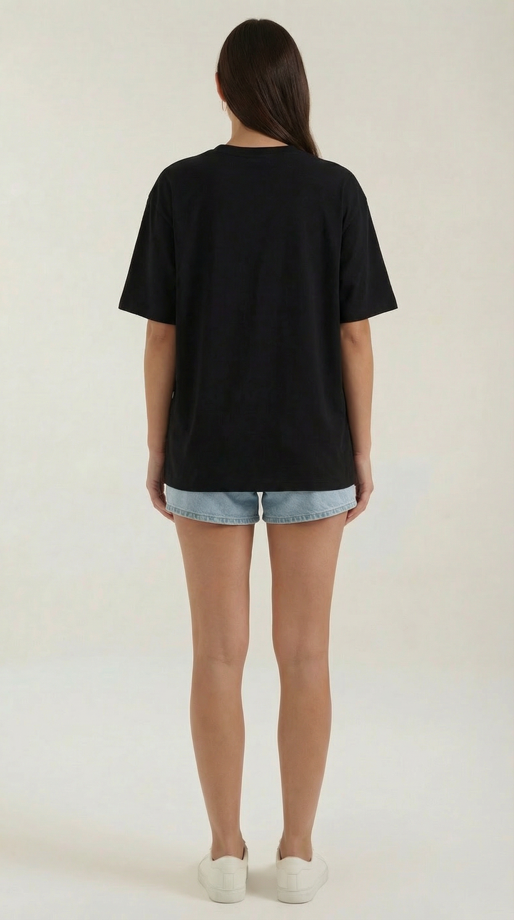 'Jessamine' Oversized T-shirt met Grafisch Ontwerp