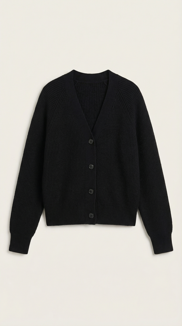 Jessica V-hals knopen cardigan
