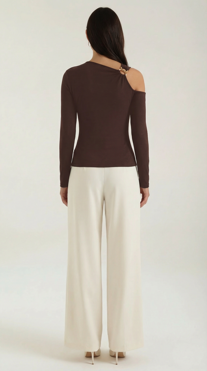 Joann Asymmetrische Top met Één Schouder