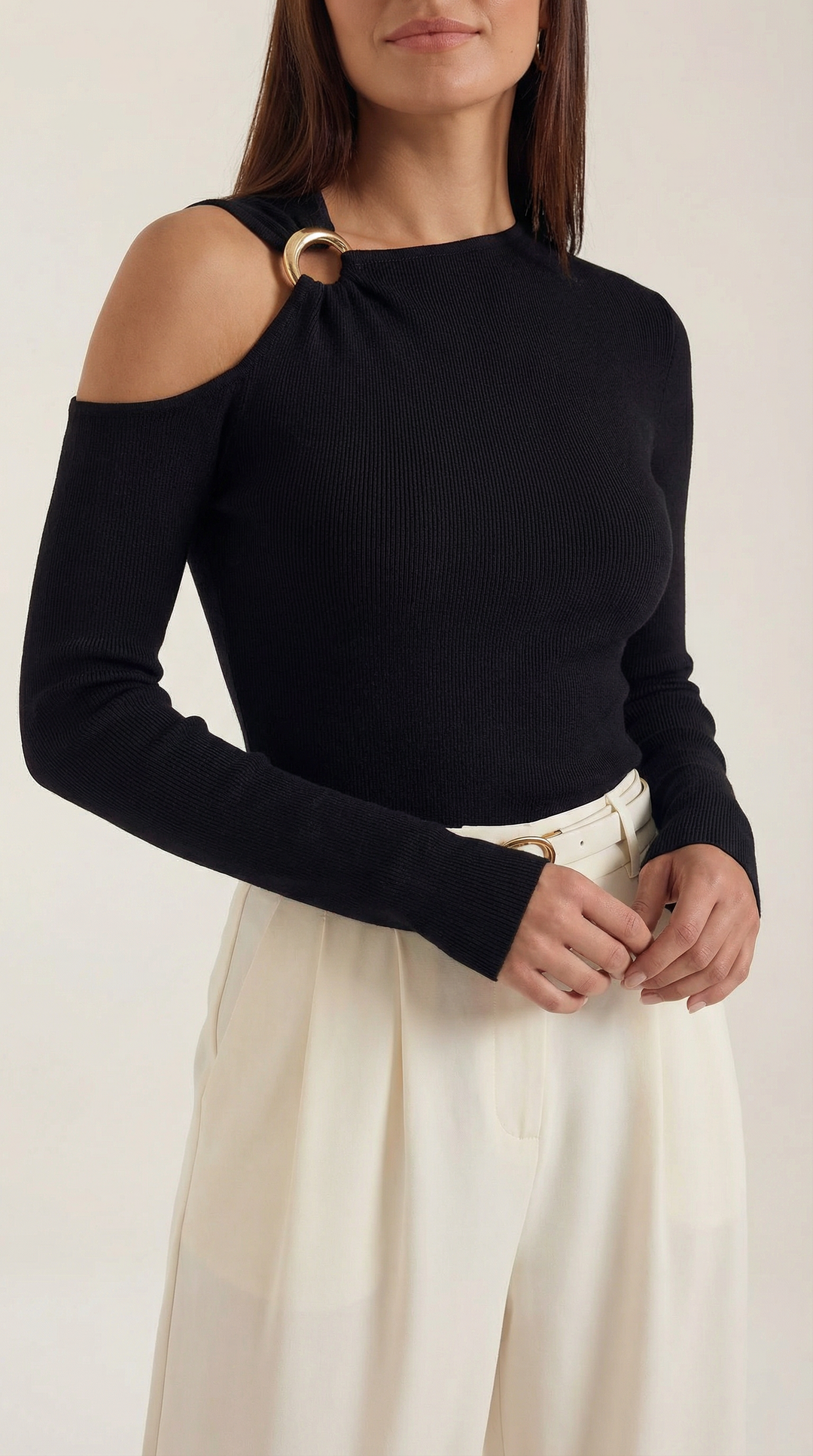Joann Asymmetrische Top met Één Schouder