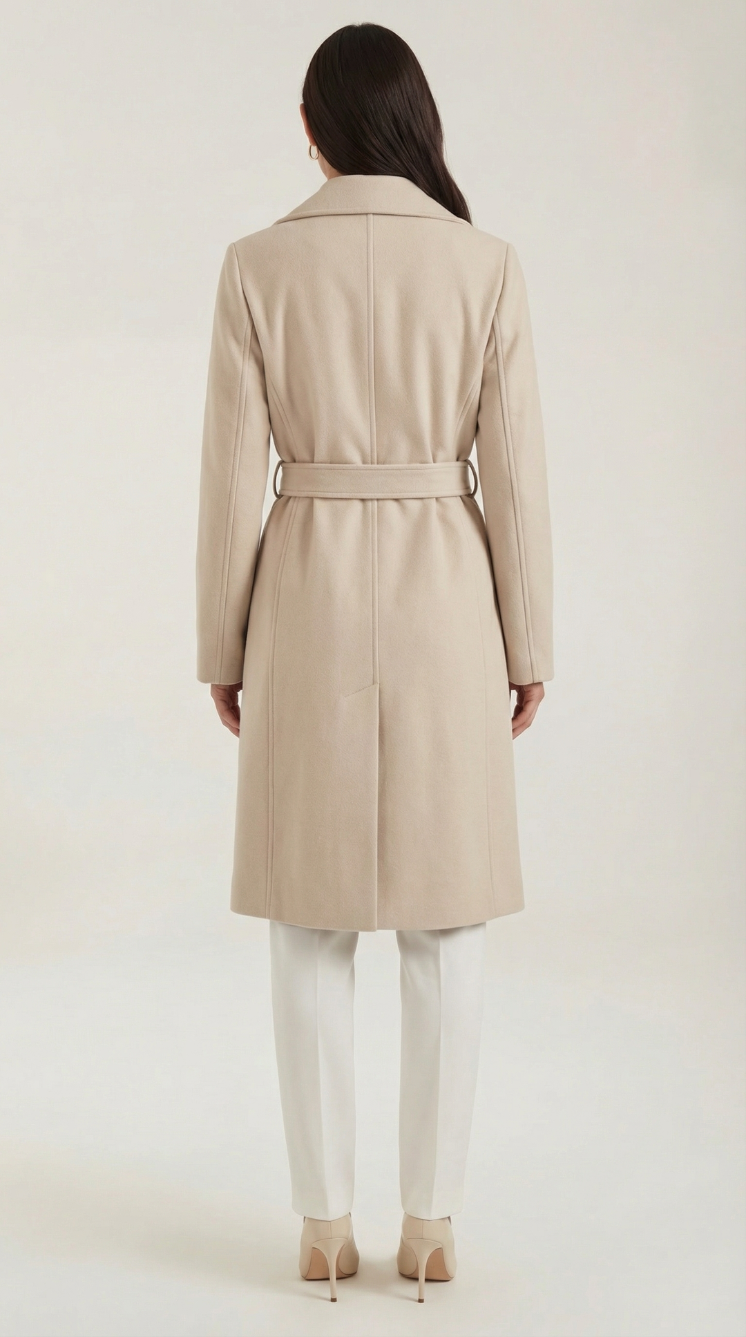Wollen Trenchcoat Joyce met Riem
