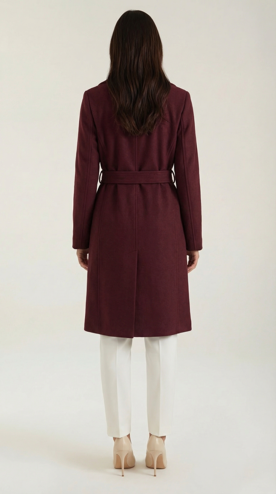 Wollen Trenchcoat Joyce met Riem