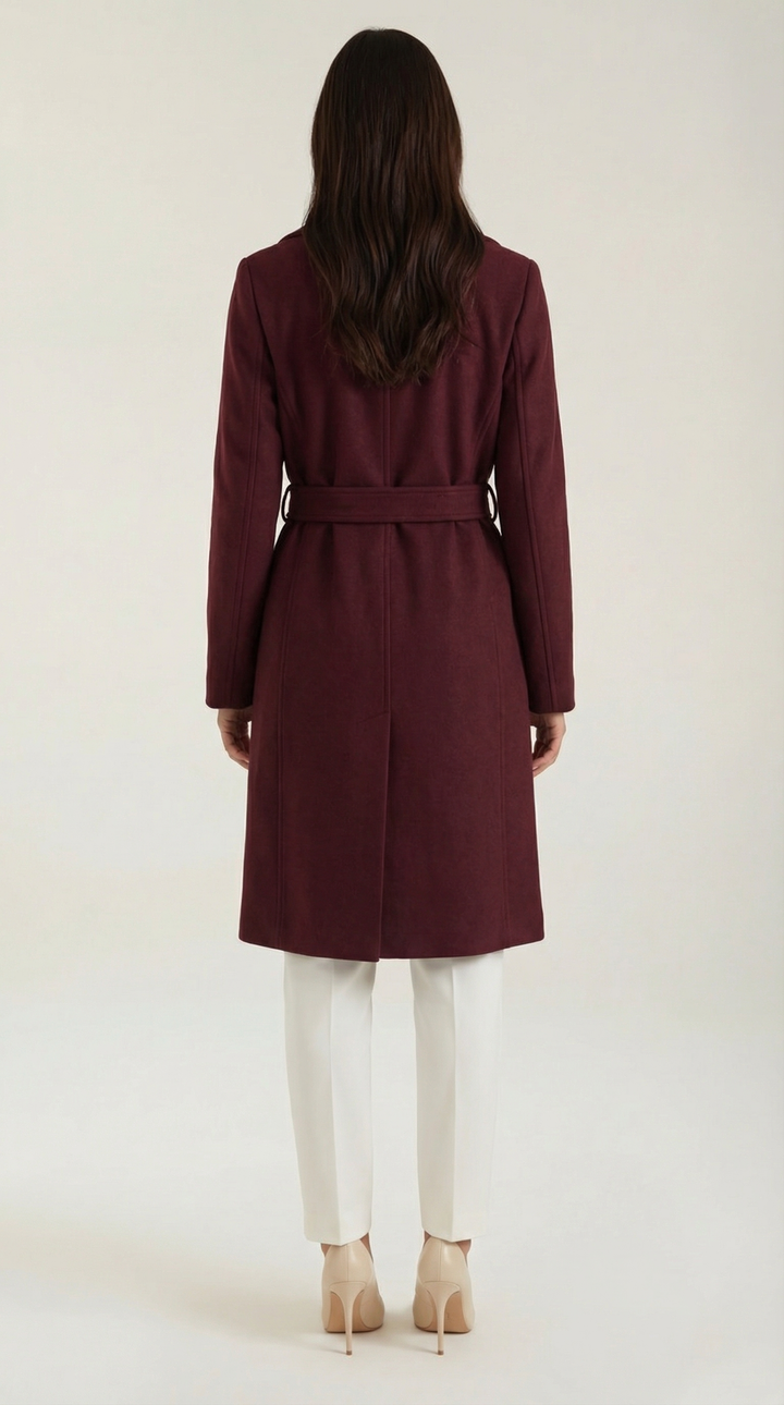 Wollen Trenchcoat Joyce met Riem