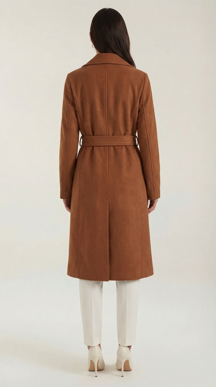Wollen Trenchcoat Joyce met Riem