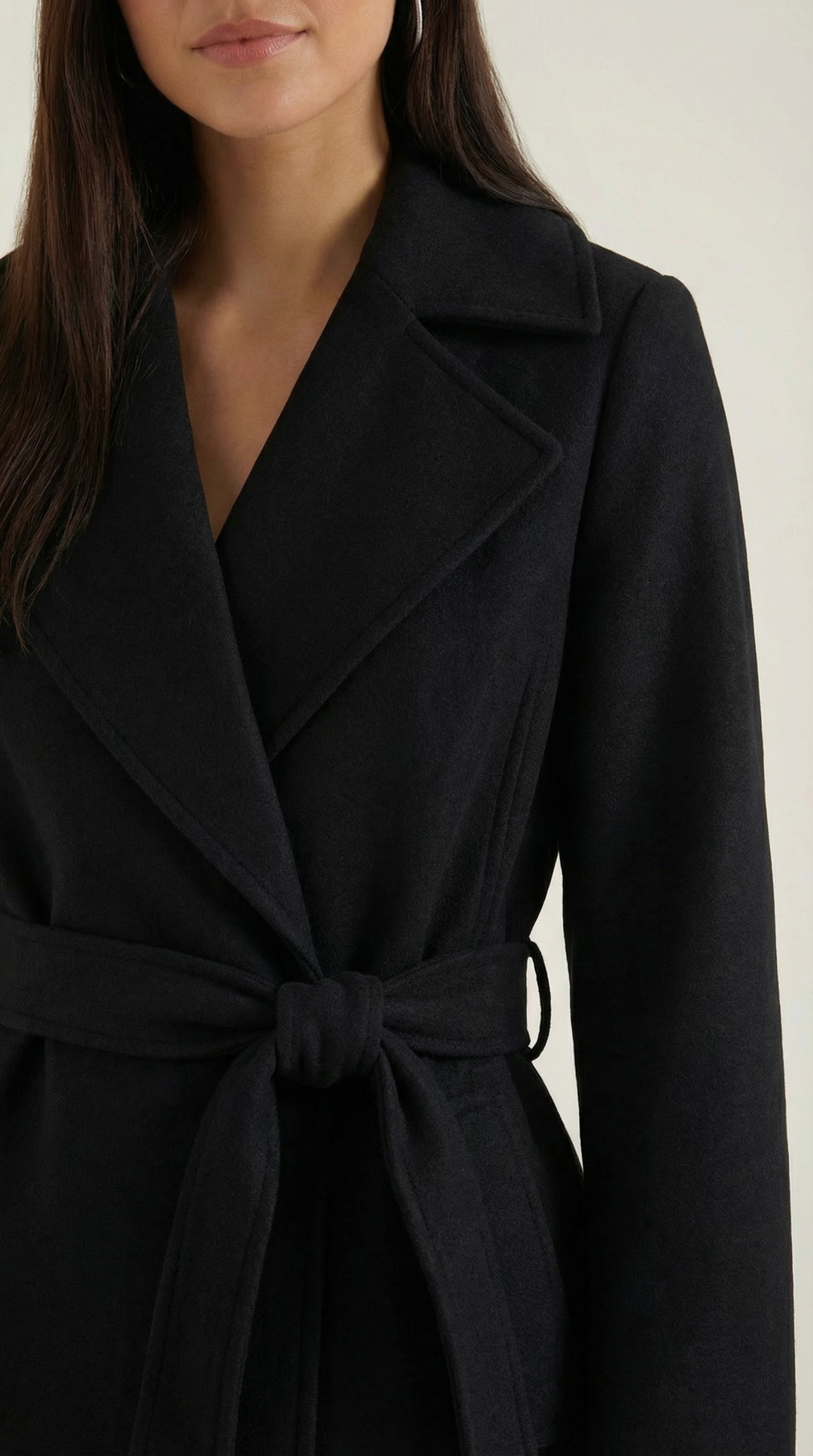 Wollen Trenchcoat Joyce met Riem