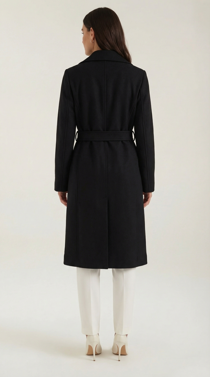Wollen Trenchcoat Joyce met Riem