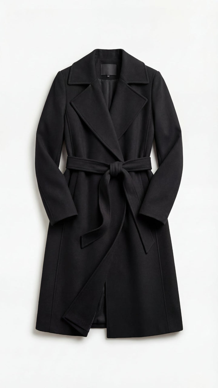 Wollen Trenchcoat Joyce met Riem