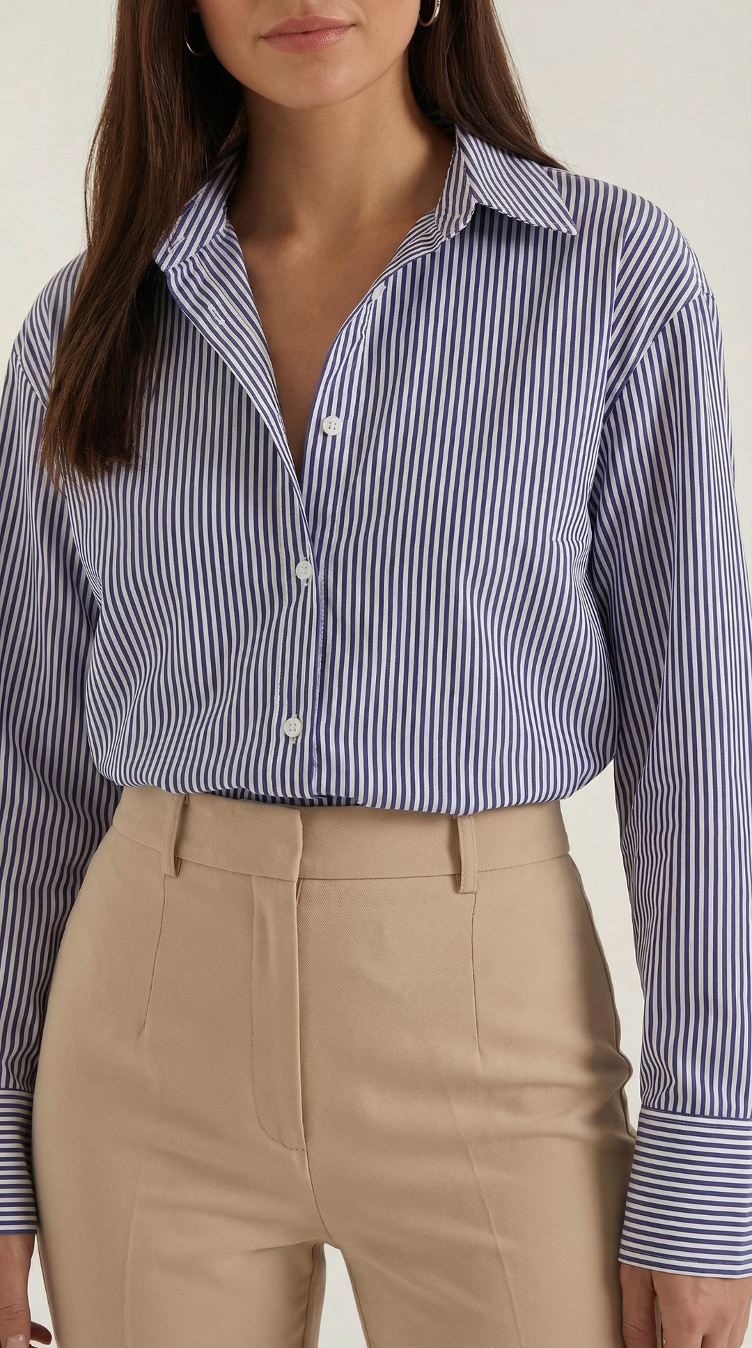 Juliana Gestreepte Lange Mouwen Blouse